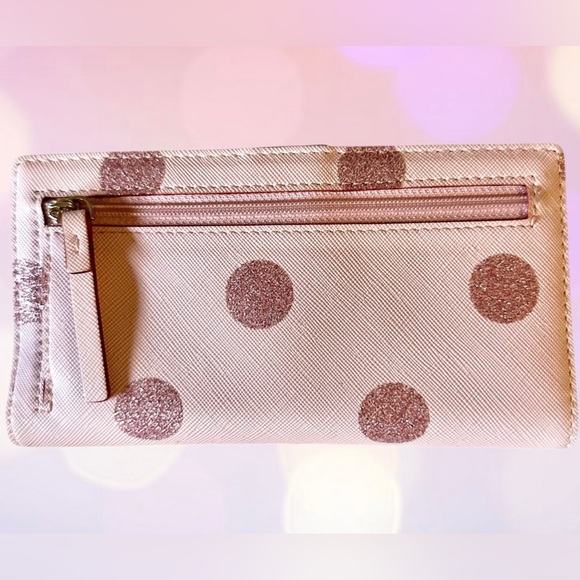 Kate Spade Haven Lane Stacy Glitter Dot Wallet in Plum Dawn - Picture 12 of 12